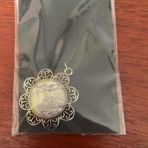 2/$20 ONE OF A KIND flower pendant necklace